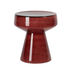 SIDE TABLE DKW GLASS RED - CAFE, SIDE TABLES